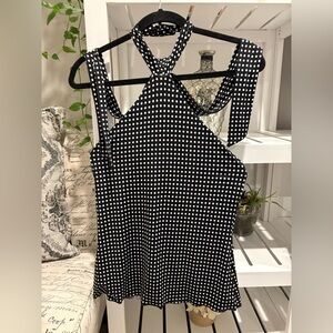 Moda International Black and White Halter top